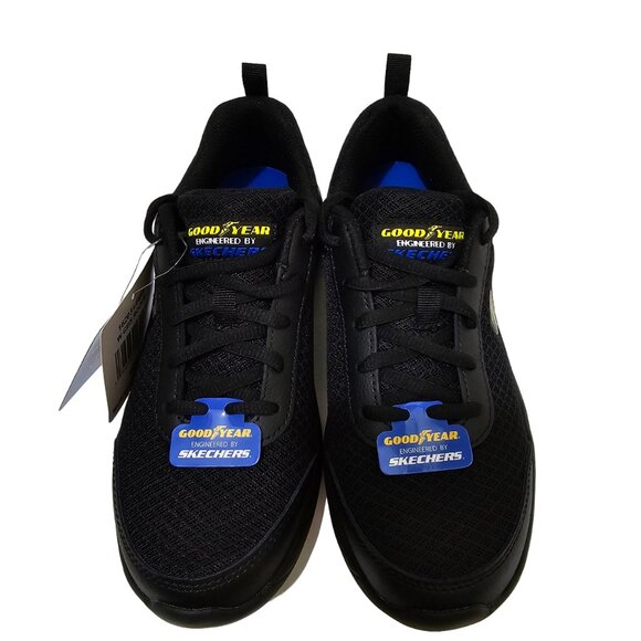 Women's Goodyear Engineered by Skechers Rogue Slip Resistant Comfort Shoes Black - Picture 10 of 12